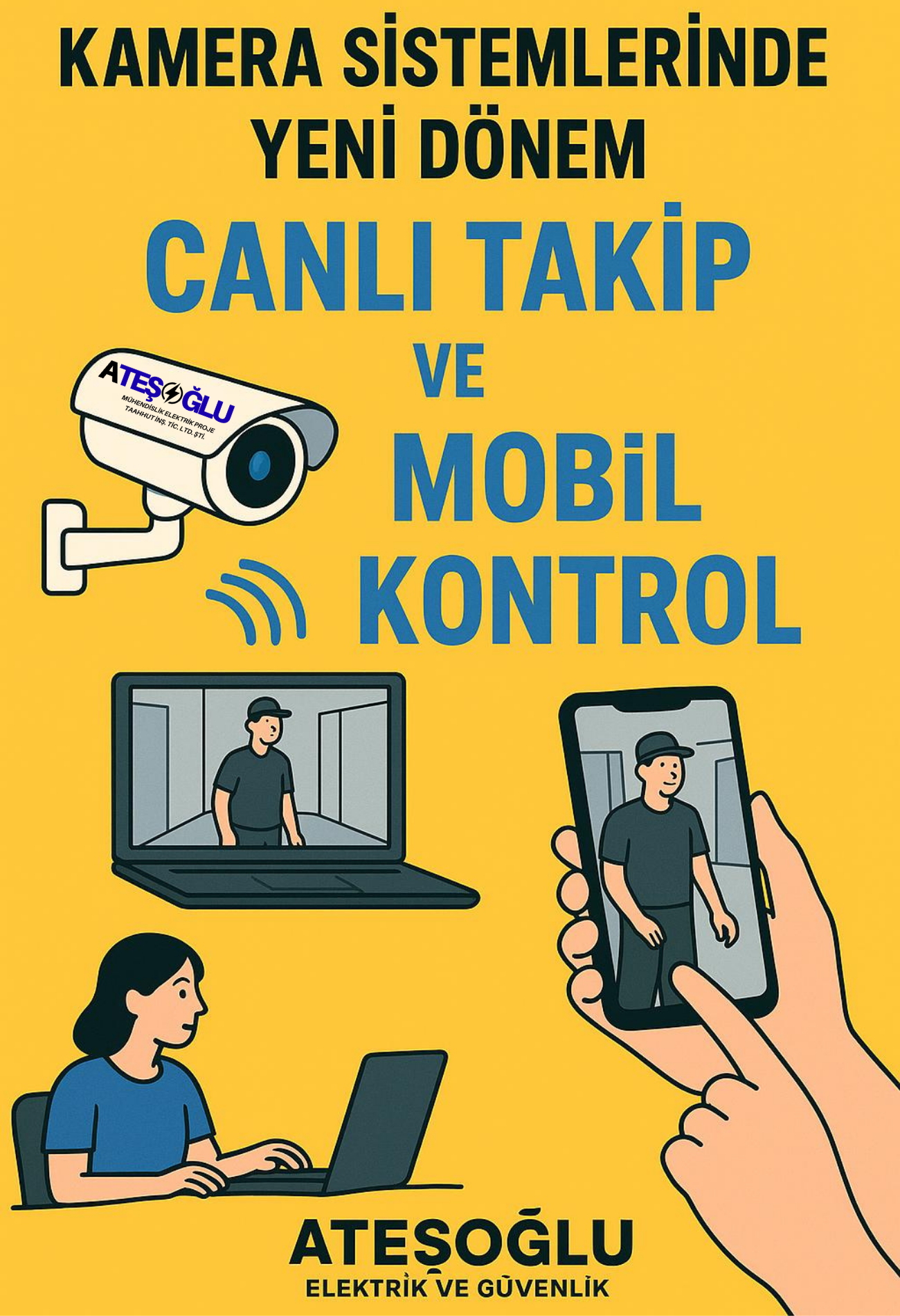 Kamera Sistemlerinde Yeni Dönem: Canlı Takip ve Mobil Kontrol – Ateşoğlu Elektrik ve Güvenlik