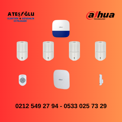 Dahua 4 Dedektörlü Kablosuz Alarm Set