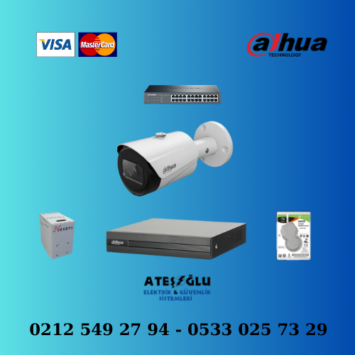 Dahua 2 Mp 1 Kameralı Ip Set