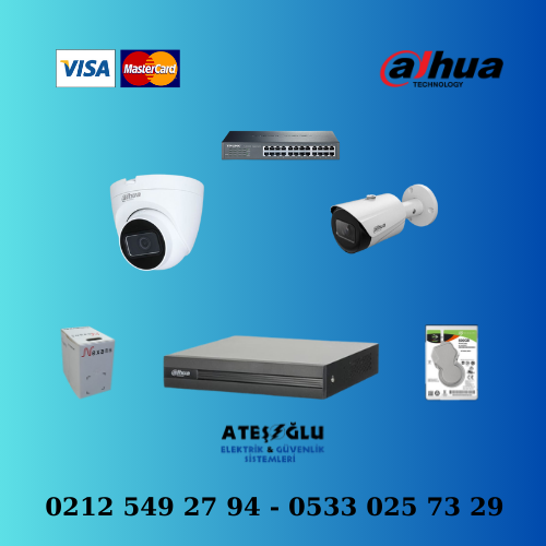Dahua 2 Mp 2 Kameralı Ip Set