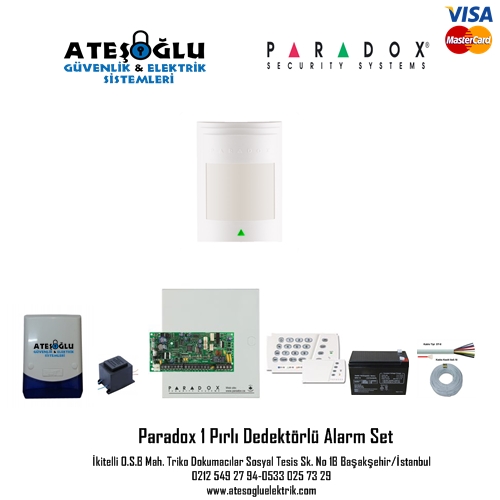 Paradox 1 Pırlı Kablolu Alarm Set