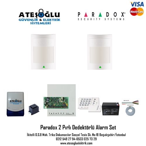 Paradox 2 Pırlı Kablolu Alarm Set